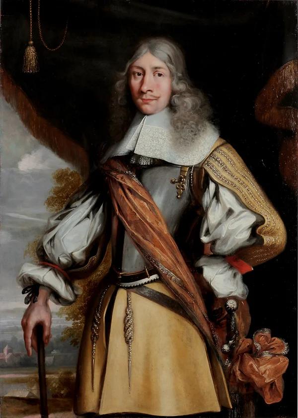 Portrait Rijkloff van Goens in 1653. Isaac van Dielen was his assistant on Ceylon and later on promoted him.